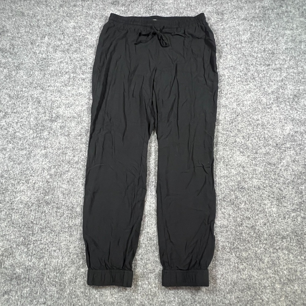 Abercrombie & Fitch Jogger Pants Women Small Black Elasticated Waistband Tapered